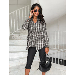 Blouse à carreaux Elizabeth - Café