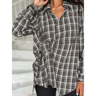 Blouse à carreaux Elizabeth - Café