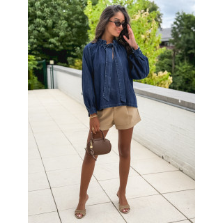 Blouse en jeans Soumaya - Bleu