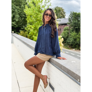 Blouse en jeans Soumaya - Bleu