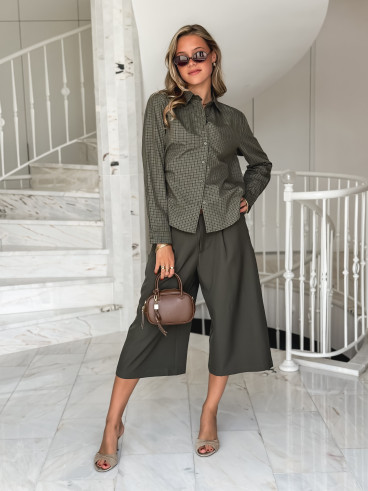 Chemise à carreaux Linnéa - Kaki Chemise à carreaux Linnéa - Kaki