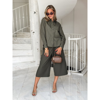 Chemise à carreaux Linnéa - Kaki