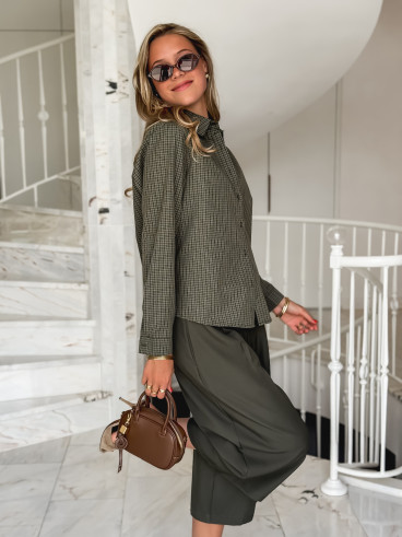 Chemise à carreaux Linnéa - Kaki Chemise à carreaux Linnéa - Kaki