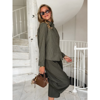 Chemise à carreaux Linnéa - Kaki