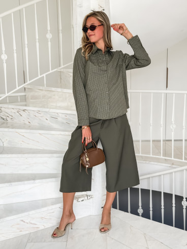 Chemise à carreaux Linnéa - Kaki Chemise à carreaux Linnéa - Kaki