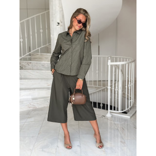 Chemise à carreaux Linnéa - Kaki