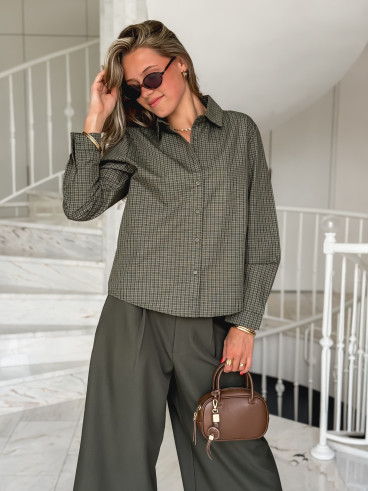 Chemise à carreaux Linnéa - Kaki Chemise à carreaux Linnéa - Kaki
