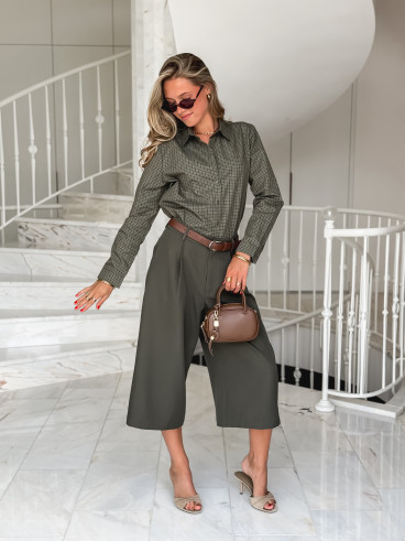 Chemise à carreaux Linnéa - Kaki Chemise à carreaux Linnéa - Kaki