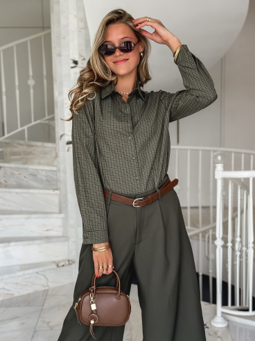 Chemise à carreaux Linnéa - Kaki Chemise à carreaux Linnéa - Kaki