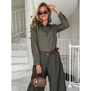 Chemise à carreaux Linnéa - Kaki