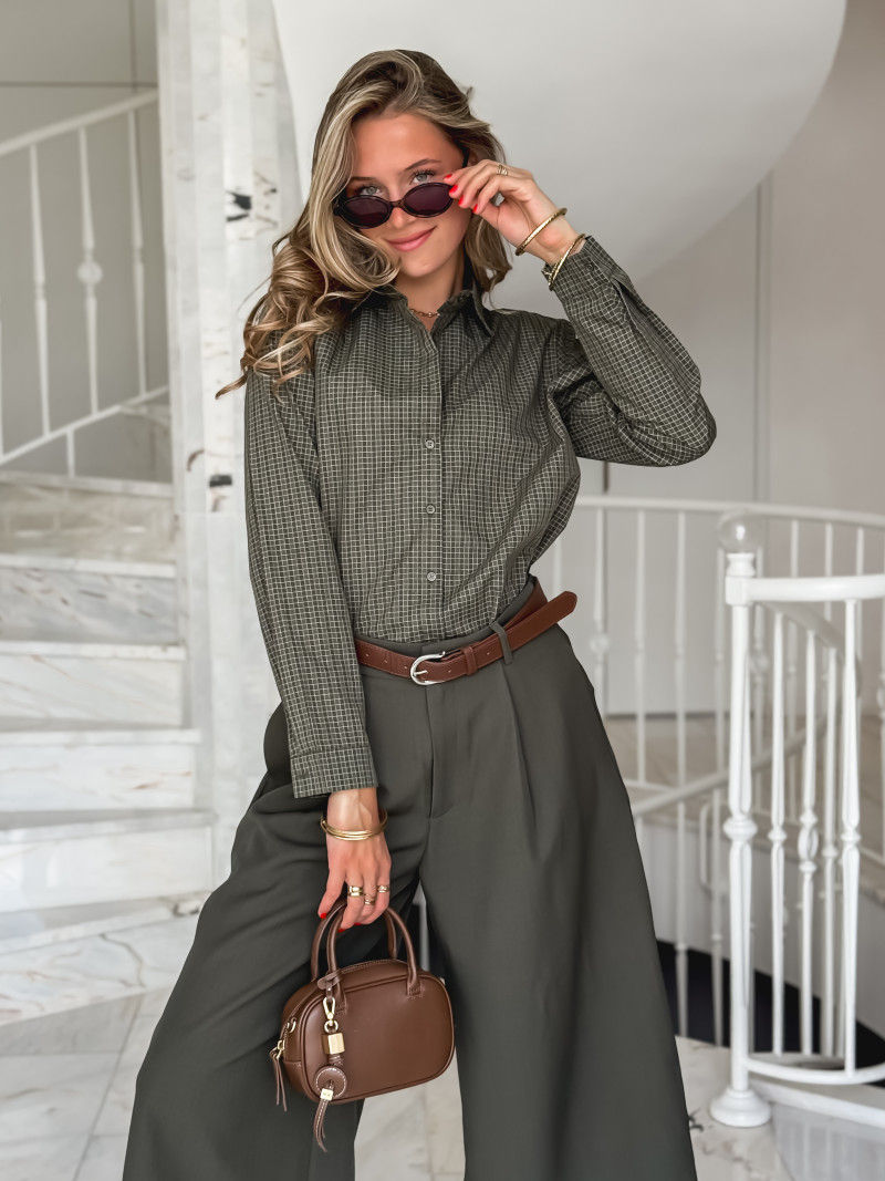 Chemise à carreaux Linnéa - Kaki Chemise à carreaux Linnéa - Kaki