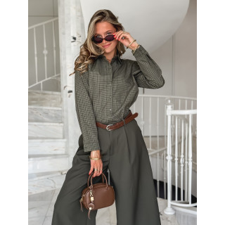 Chemise à carreaux Linnéa - Kaki