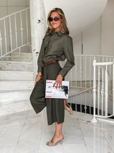 Chemise à carreaux Linnéa - Kaki Chemise à carreaux Linnéa - Kaki