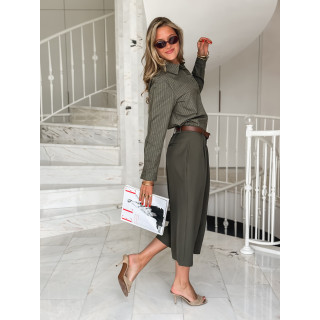 Chemise à carreaux Linnéa - Kaki