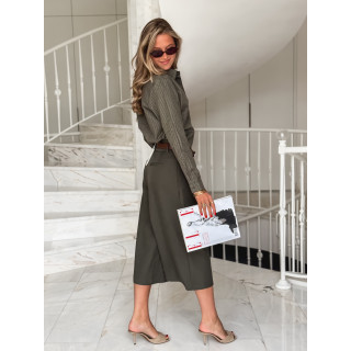 Chemise à carreaux Linnéa - Kaki