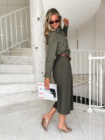 Chemise à carreaux Linnéa - Kaki Chemise à carreaux Linnéa - Kaki