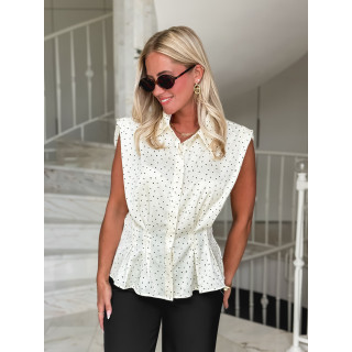 Blouse sans manches Nerina - Ecru