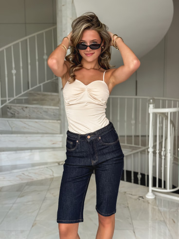 Bermuda en jeans Barbara - Bleu foncé Bermuda en jeans Barbara - Bleu foncé