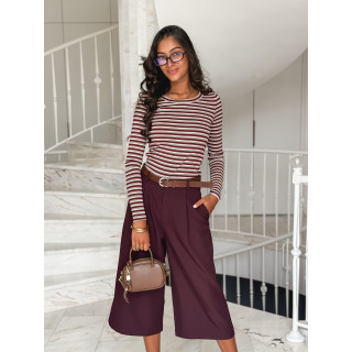 Blouse lignée Zumi - Bordeaux