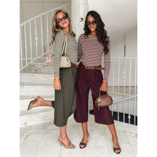 Blouse lignée Zumi - Bordeaux