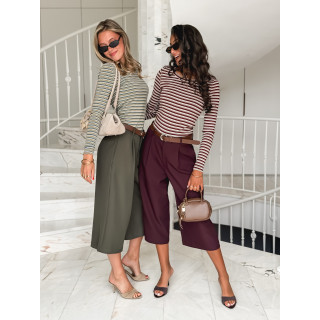 Blouse lignée Zumi - Bordeaux