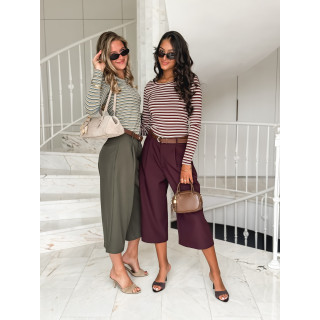 Blouse lignée Zumi - Bordeaux