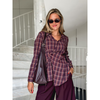 Blouse à carreaux Elizabeth - Bordeaux