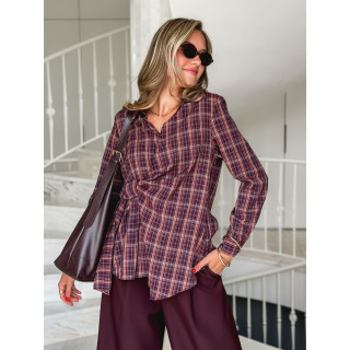 Blouse à carreaux Elizabeth - Bordeaux