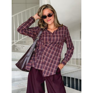 Blouse à carreaux Elizabeth - Bordeaux