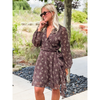 Robe à motifs Ernestine - Chocolat