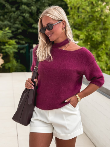 Pull à manches courtes Milla - Bordeaux