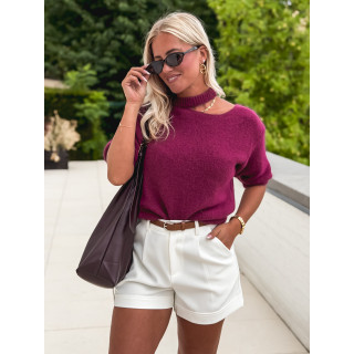Pull à manches courtes Milla - Bordeaux