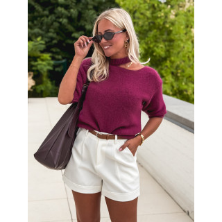 Pull à manches courtes Milla - Bordeaux