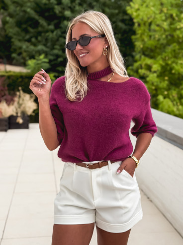 Pull à manches courtes Milla - Bordeaux