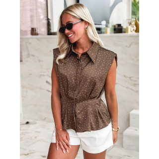 Blouse sans manches Nerina - Chocolat