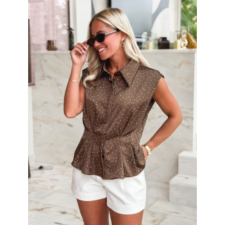 Blouse sans manches Nerina - Chocolat