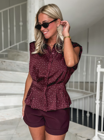 Blouse sans manches Nerina - Bordeaux