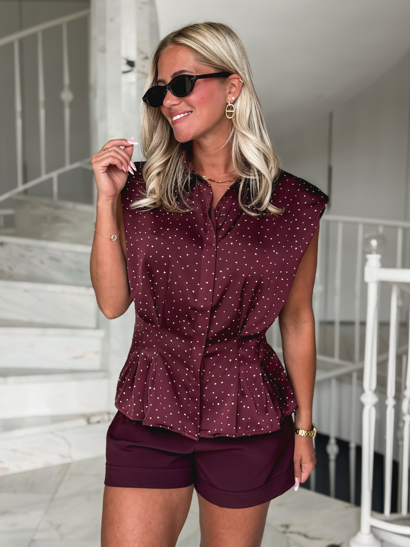 Blouse sans manches Nerina - Bordeaux