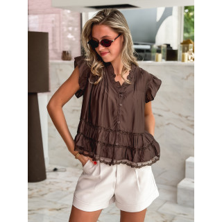 Blouse Hazal - Chocolat