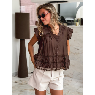 Blouse Hazal - Chocolat