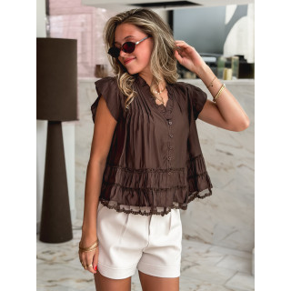 Blouse Hazal - Chocolat