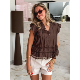 Blouse Hazal - Chocolat