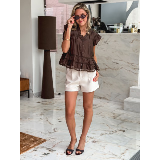 Blouse Hazal - Chocolat