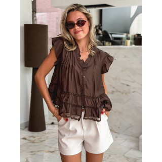 Blouse Hazal - Chocolat