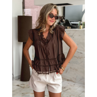 Blouse Hazal - Chocolat