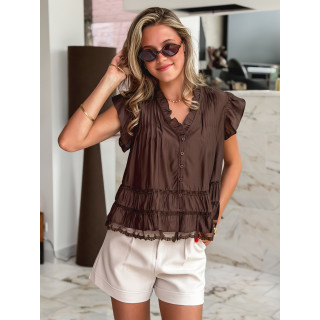 Blouse Hazal - Chocolat
