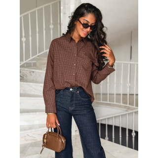 Chemise à carreaux Linnéa - Chocolat