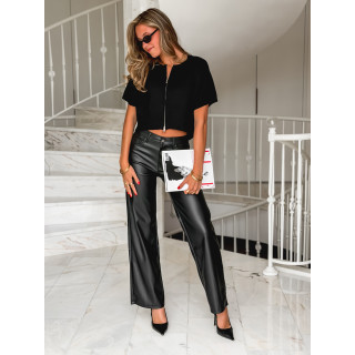 Pantalon en simili Mialine - Noir