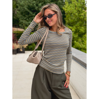 Blouse lignée Zumi - Vert