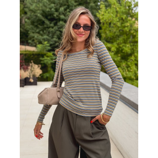 Blouse lignée Zumi - Vert